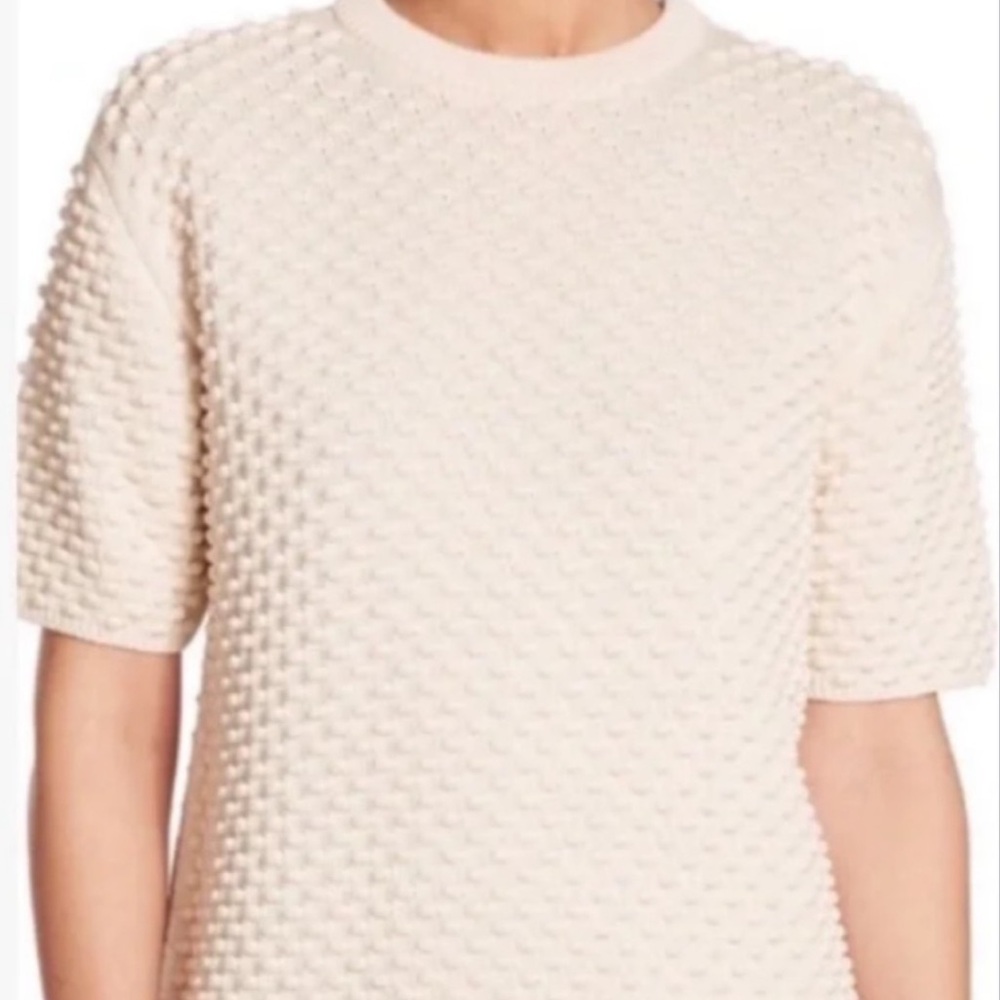 Tory Burch Cream Textured Sweater
